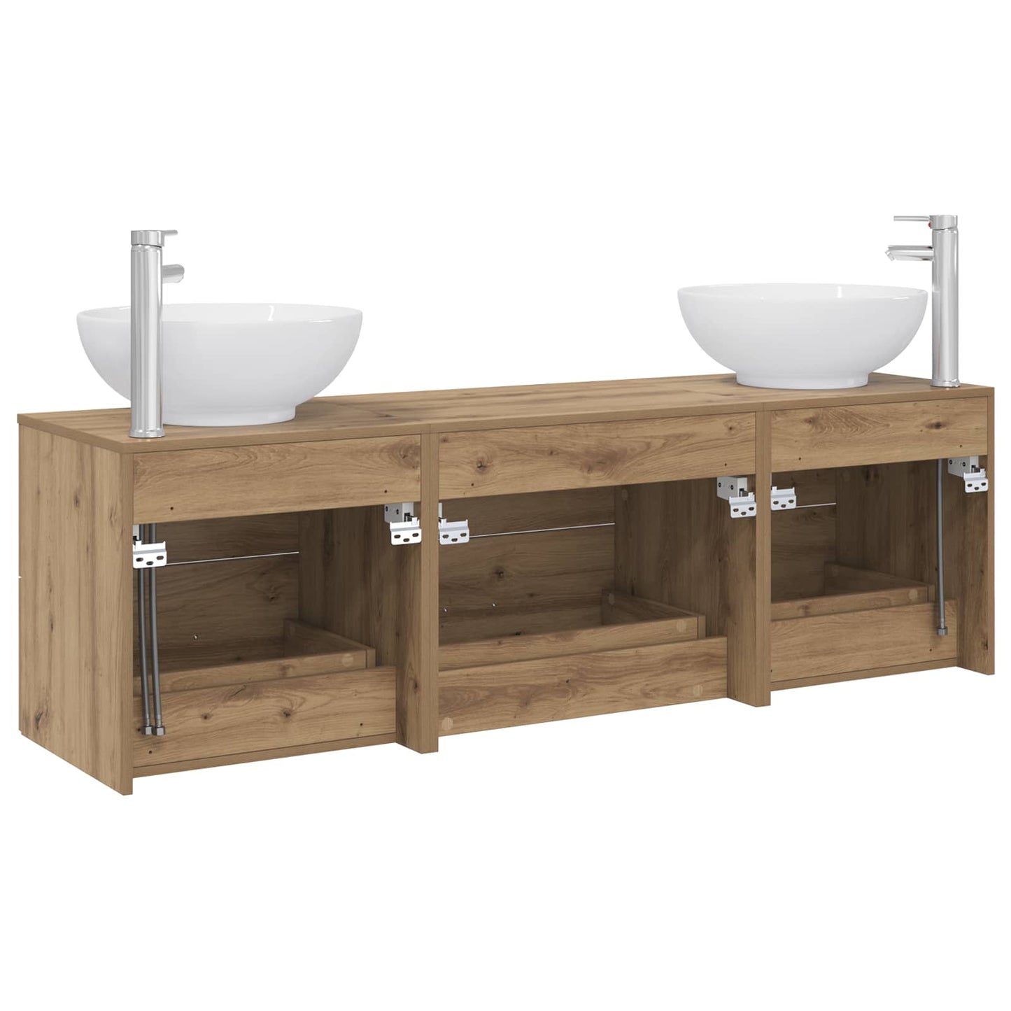 vidaXL Bathroom Furniture Set 3 pcs Artisan Oak 49.5 x 44.5 x 65 cm