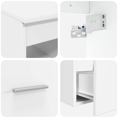 vidaXL Bathroom Furniture Set 3 pcs White 49.5 x 44.5 x 65 cm