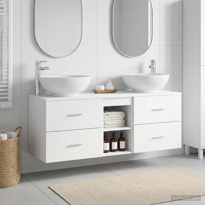 vidaXL Bathroom Furniture Set 3 pcs White 49.5 x 44.5 x 65 cm