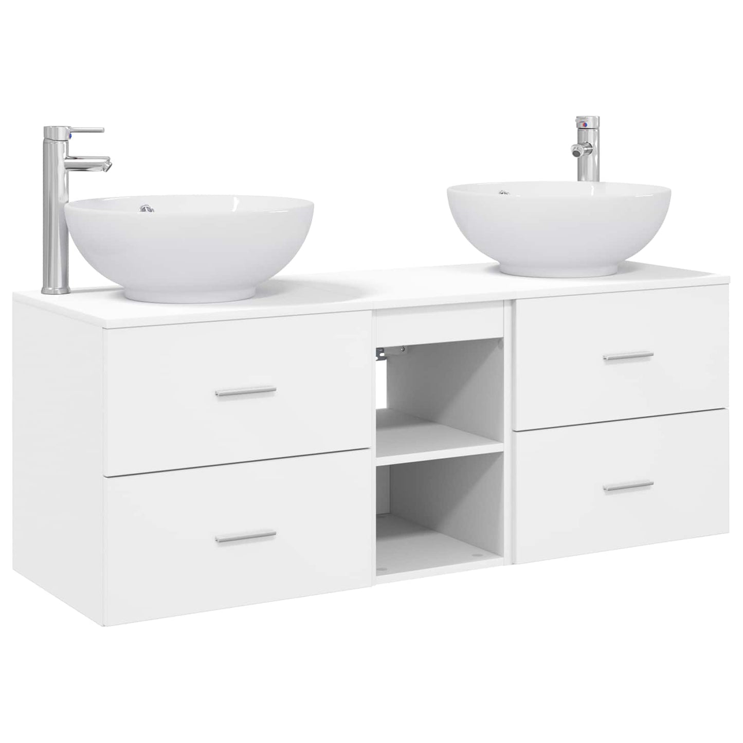 vidaXL Bathroom Furniture Set 3 pcs White 49.5 x 44.5 x 65 cm