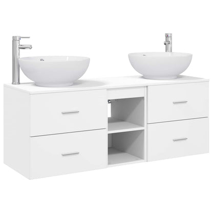 vidaXL Bathroom Furniture Set 3 pcs White 49.5 x 44.5 x 65 cm