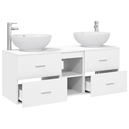 vidaXL Bathroom Furniture Set 3 pcs White 49.5 x 44.5 x 65 cm