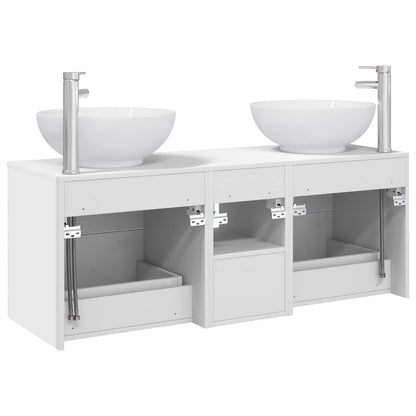 vidaXL Bathroom Furniture Set 3 pcs White 49.5 x 44.5 x 65 cm
