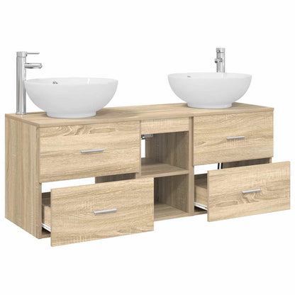 vidaXL Bathroom Furniture Set 3 pcs Sonoma Oak 49.5 x 44.5 x 65 cm