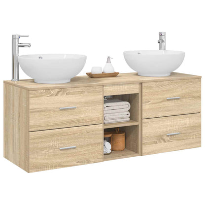 vidaXL Bathroom Furniture Set 3 pcs Sonoma Oak 49.5 x 44.5 x 65 cm