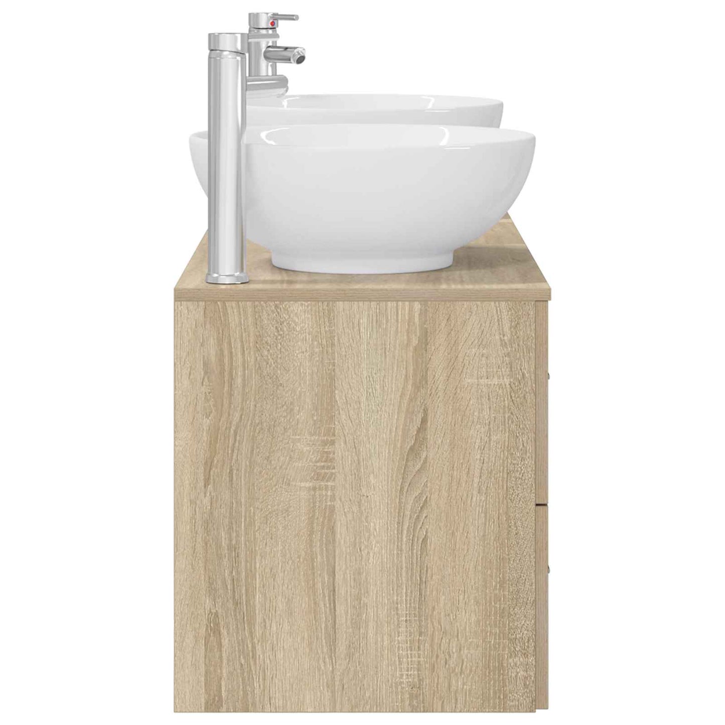 vidaXL Bathroom Furniture Set 3 pcs Sonoma Oak 49.5 x 44.5 x 65 cm