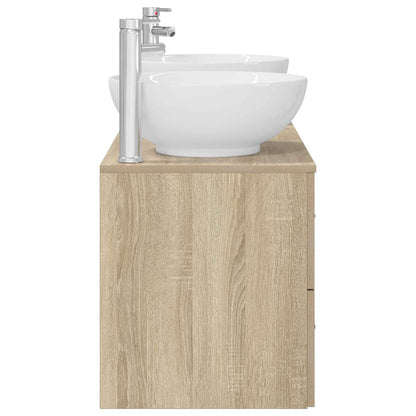 vidaXL Bathroom Furniture Set 3 pcs Sonoma Oak 49.5 x 44.5 x 65 cm