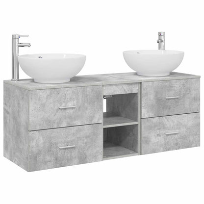 vidaXL Bathroom Furniture Set 3 pcs Concrete Grey 49.5 x 44.5 x 65 cm