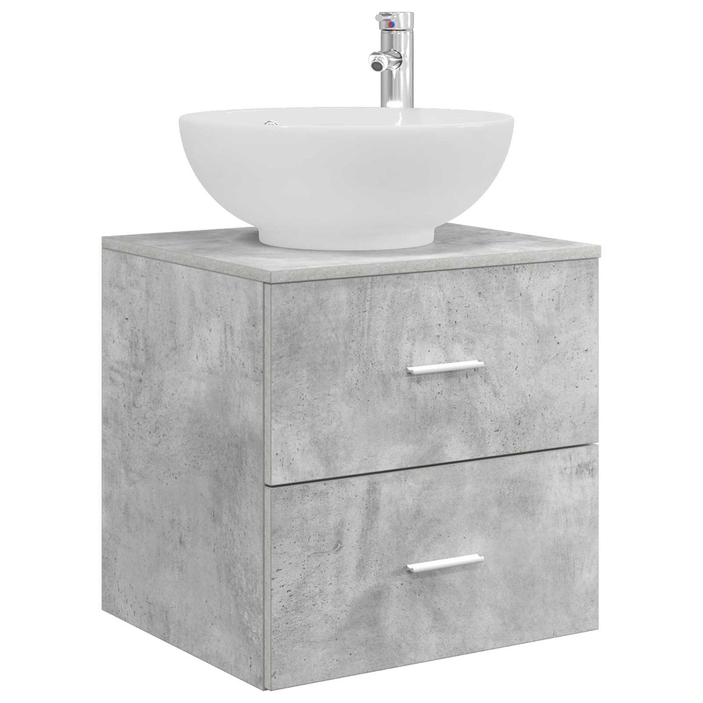 vidaXL Bathroom Furniture Set 3 pcs Concrete Grey 49.5 x 44.5 x 65 cm