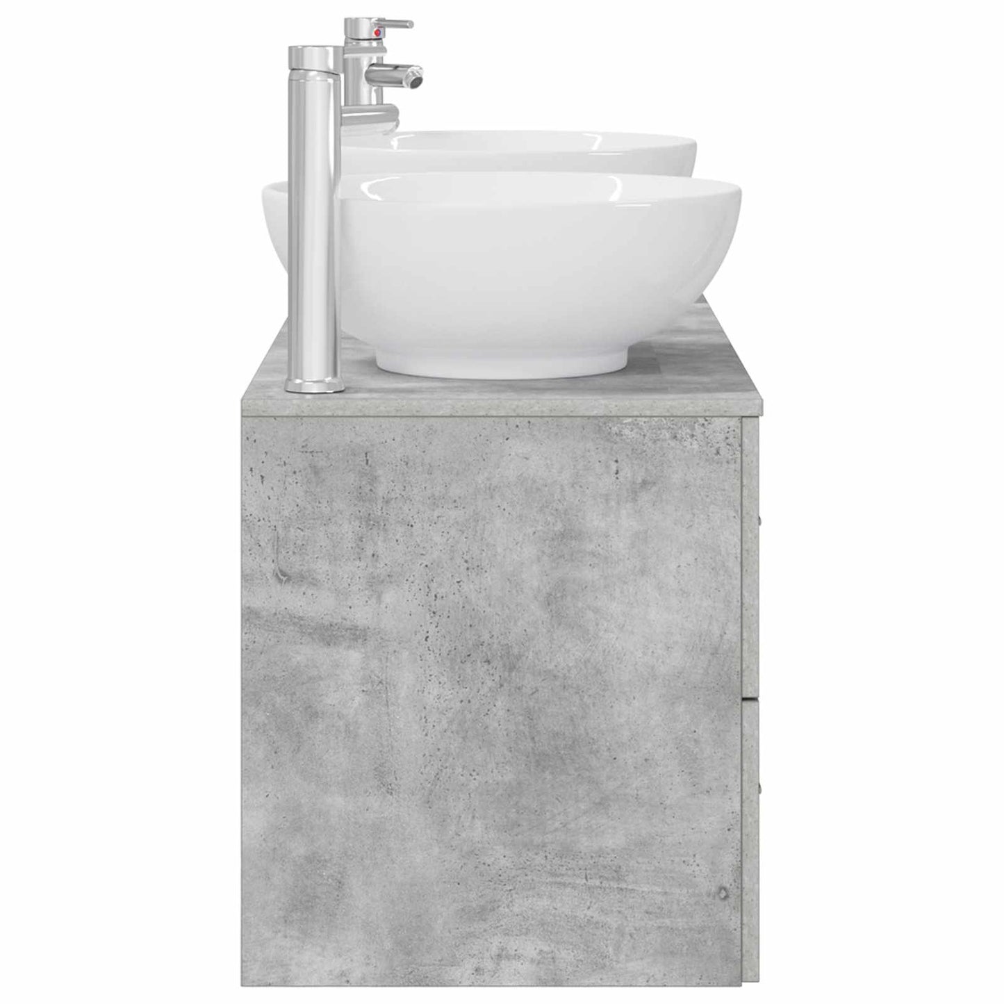 vidaXL Bathroom Furniture Set 3 pcs Concrete Grey 49.5 x 44.5 x 65 cm