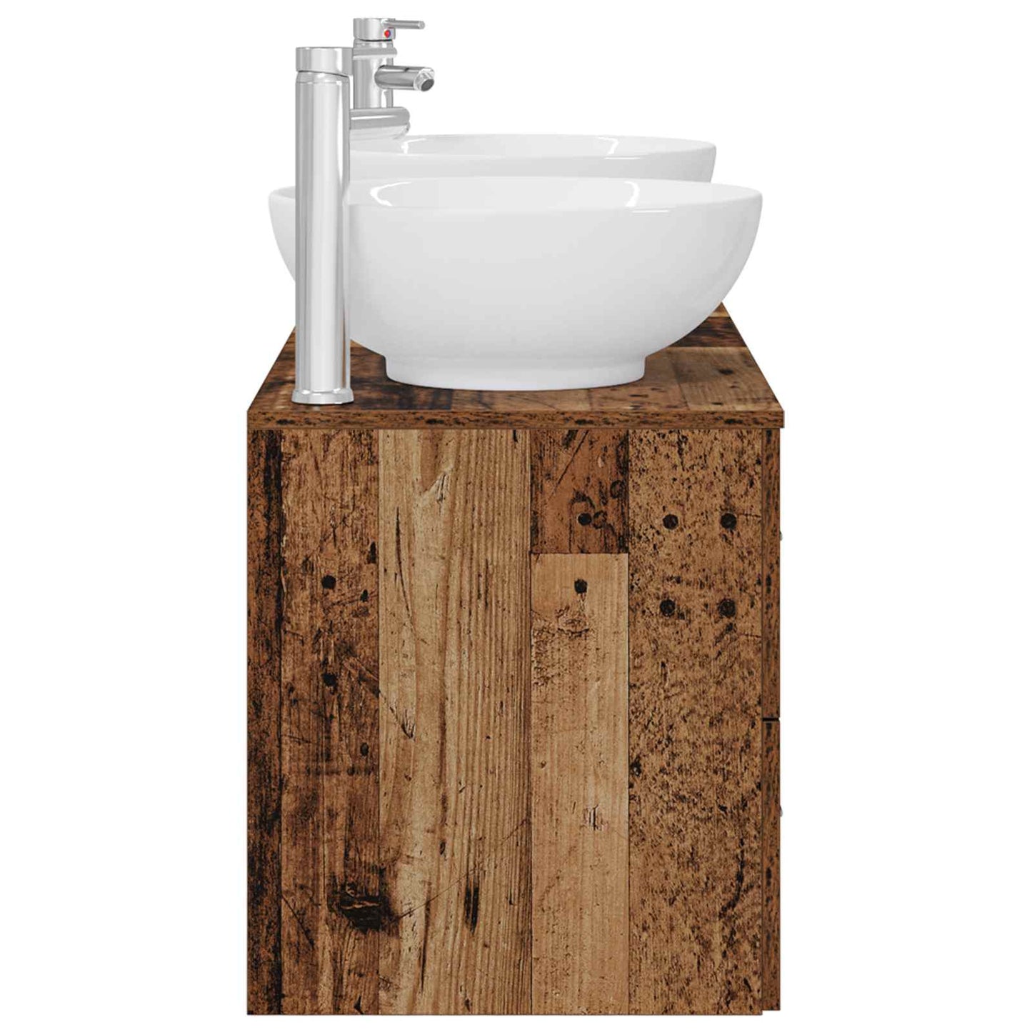 vidaXL Bathroom Furniture Set 3 pcs Old Wood 49.5 x 44.5 x 65 cm
