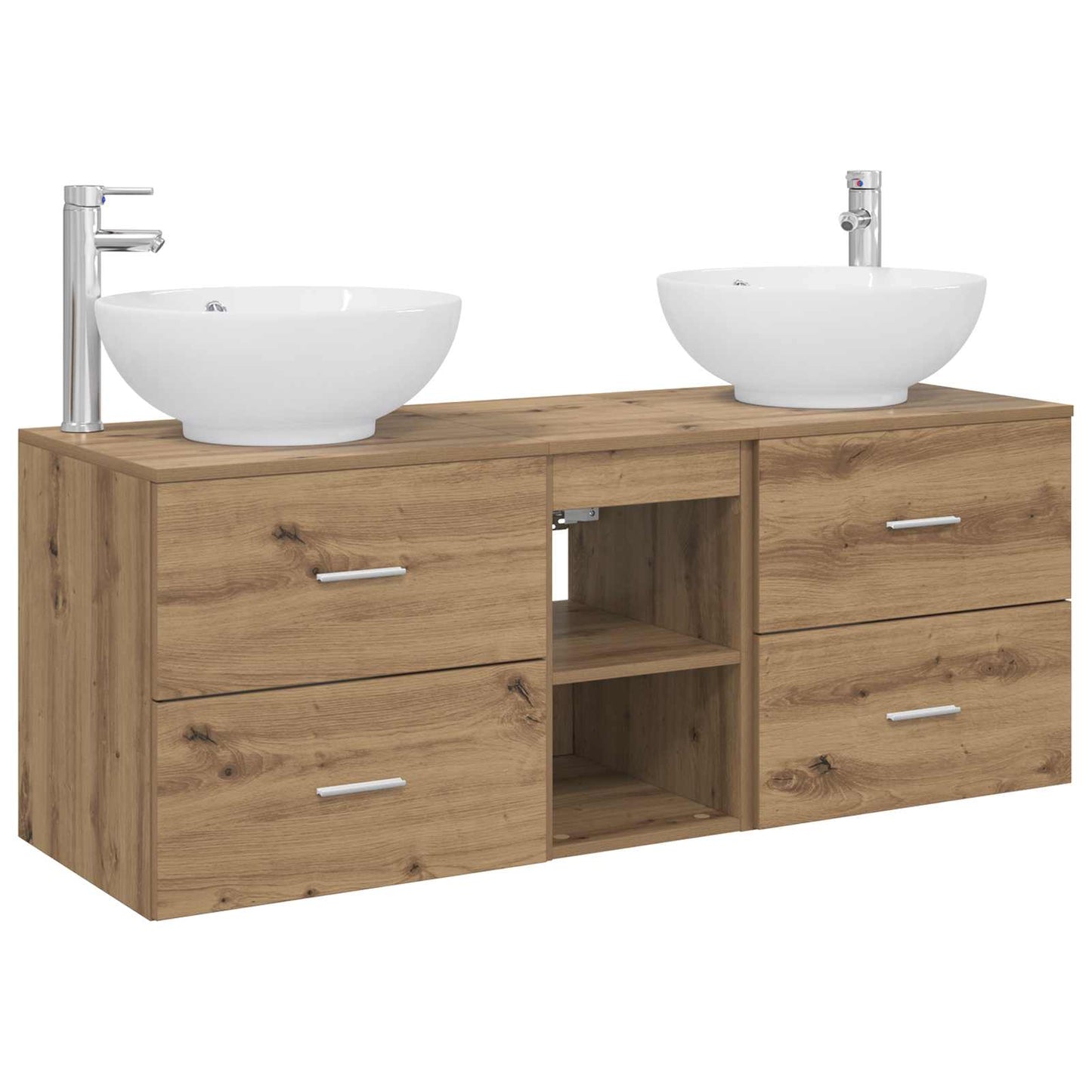 vidaXL Bathroom Furniture Set 3 pcs Artisan Oak 49.5 x 44.5 x 65 cm