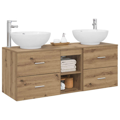 vidaXL Bathroom Furniture Set 3 pcs Artisan Oak 49.5 x 44.5 x 65 cm