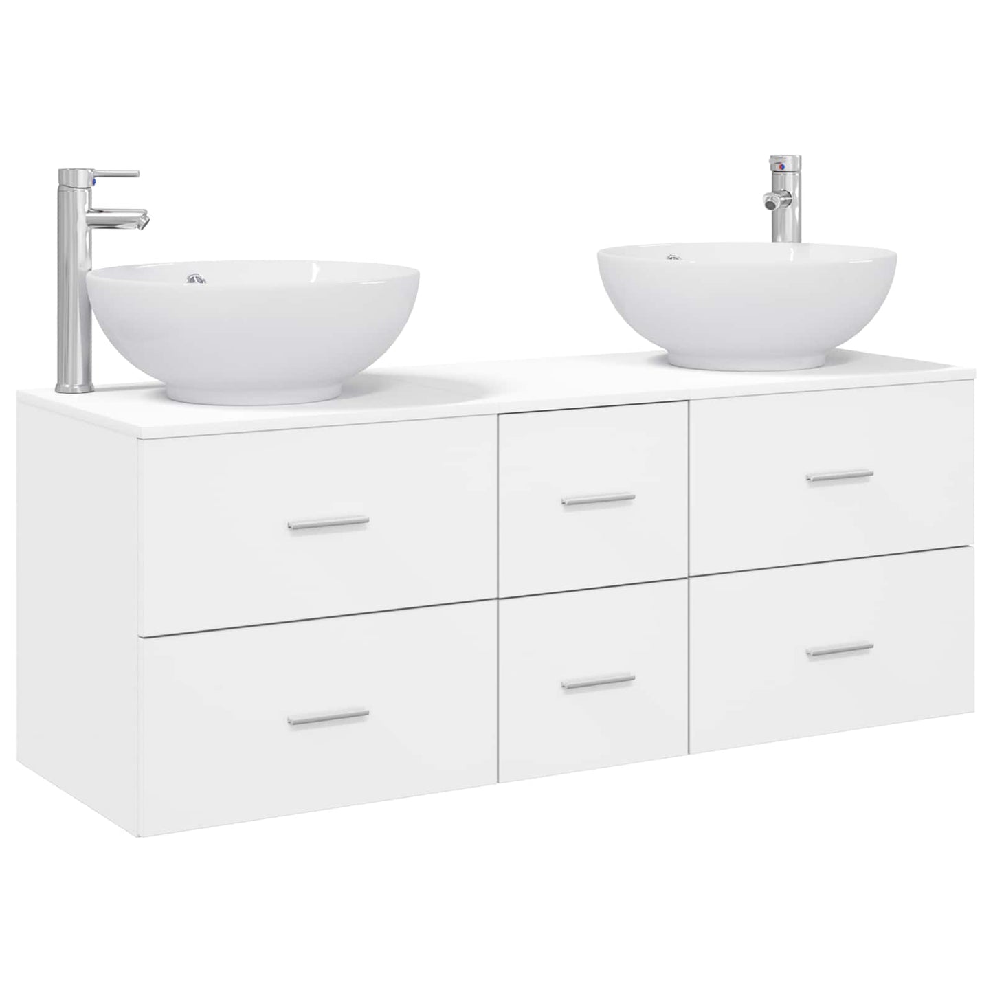 vidaXL Bathroom Furniture Set 3 pcs White 49.5 x 44.5 x 65 cm