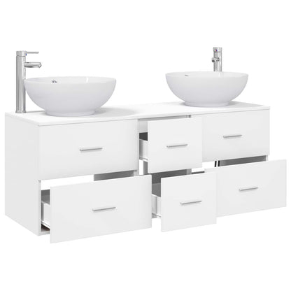 vidaXL Bathroom Furniture Set 3 pcs White 49.5 x 44.5 x 65 cm