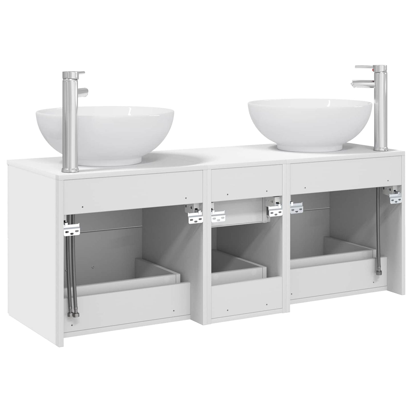 vidaXL Bathroom Furniture Set 3 pcs White 49.5 x 44.5 x 65 cm