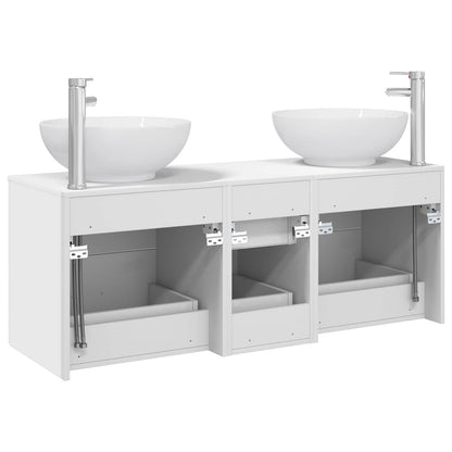 vidaXL Bathroom Furniture Set 3 pcs White 49.5 x 44.5 x 65 cm