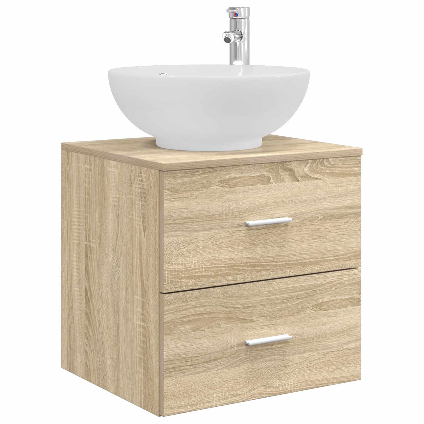 vidaXL Bathroom Furniture Set 3 pcs Sonoma Oak 49.5 x 44.5 x 65 cm
