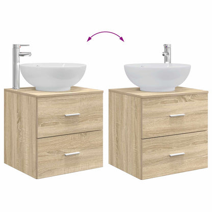 vidaXL Bathroom Furniture Set 3 pcs Sonoma Oak 49.5 x 44.5 x 65 cm