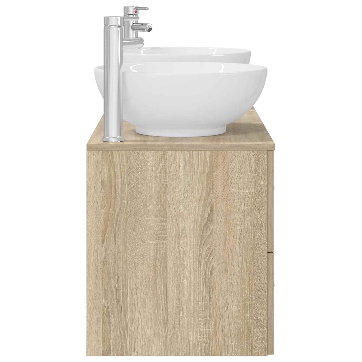 vidaXL Bathroom Furniture Set 3 pcs Sonoma Oak 49.5 x 44.5 x 65 cm
