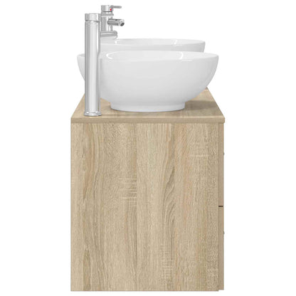 vidaXL Bathroom Furniture Set 3 pcs Sonoma Oak 49.5 x 44.5 x 65 cm