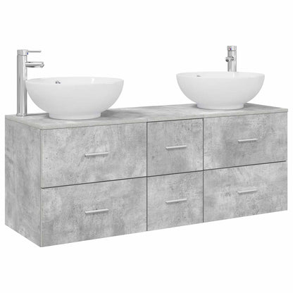 vidaXL Bathroom Furniture Set 3 pcs Concrete Grey 49.5 x 44.5 x 65 cm