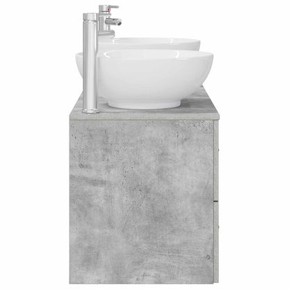 vidaXL Bathroom Furniture Set 3 pcs Concrete Grey 49.5 x 44.5 x 65 cm