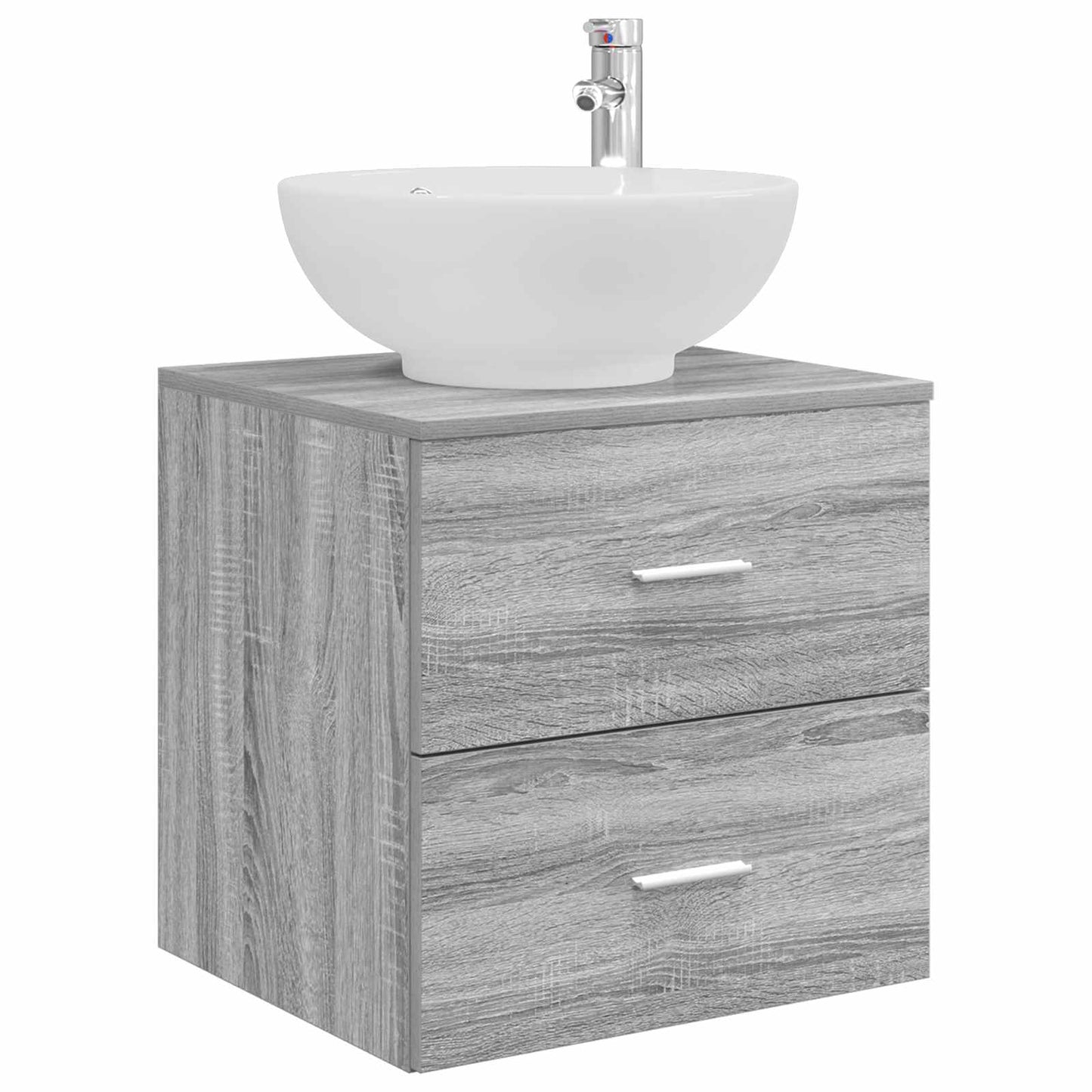 vidaXL Bathroom Furniture Set 3 pcs Grey Sonoma 49.5 x 44.5 x 65 cm