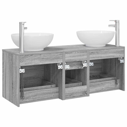 vidaXL Bathroom Furniture Set 3 pcs Grey Sonoma 49.5 x 44.5 x 65 cm