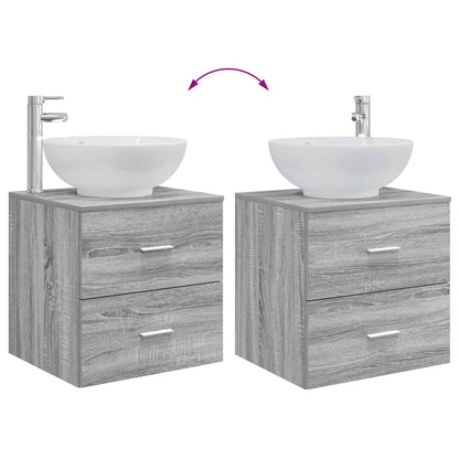 vidaXL Bathroom Furniture Set 3 pcs Grey Sonoma 49.5 x 44.5 x 65 cm