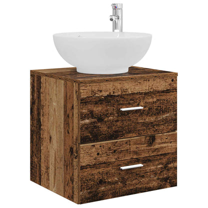 vidaXL Bathroom Furniture Set 3 pcs Old Wood 49.5 x 44.5 x 65 cm