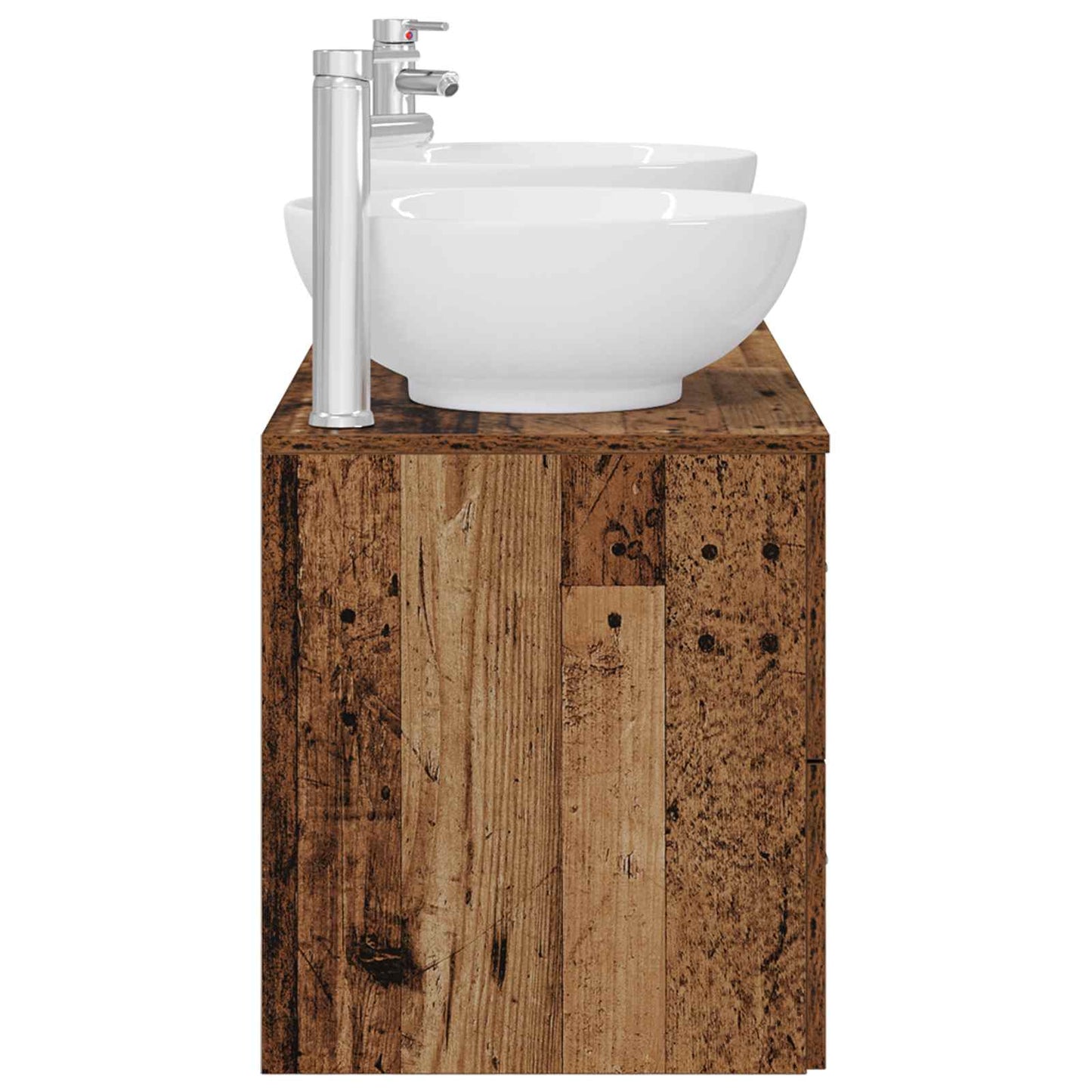 vidaXL Bathroom Furniture Set 3 pcs Old Wood 49.5 x 44.5 x 65 cm