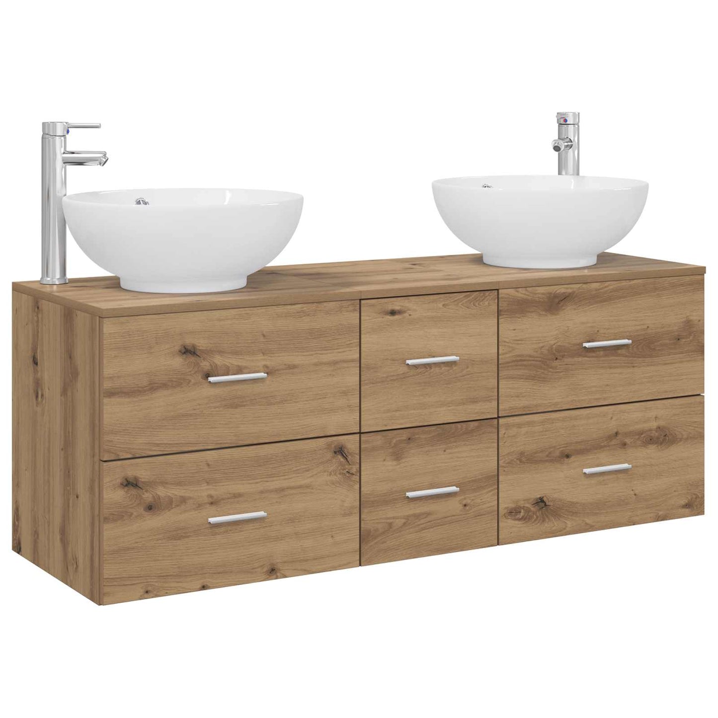 vidaXL Bathroom Furniture Set 3 pcs Artisan Oak 49.5 x 44.5 x 65 cm