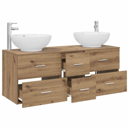 vidaXL Bathroom Furniture Set 3 pcs Artisan Oak 49.5 x 44.5 x 65 cm