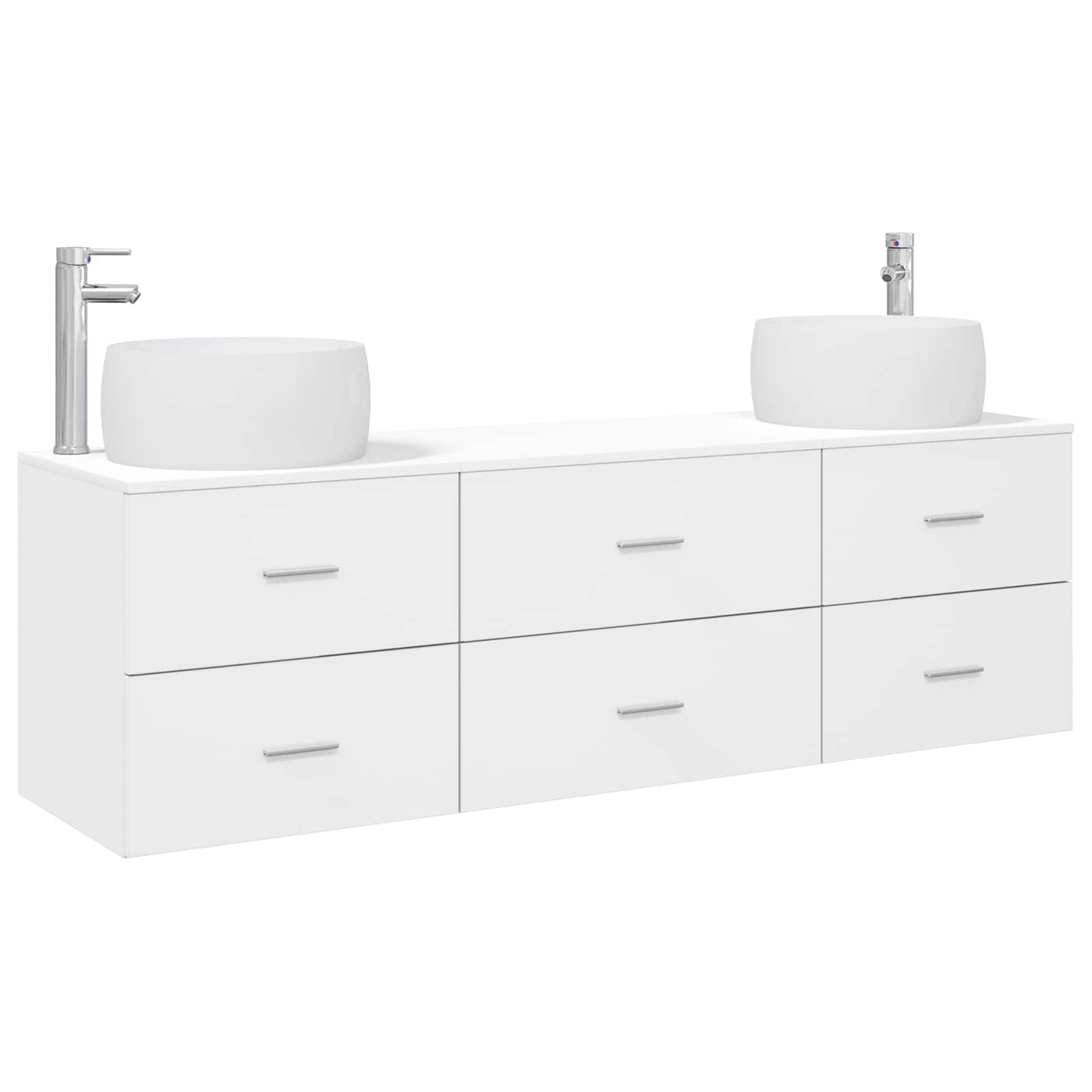 vidaXL Bathroom Furniture Set 3 pcs White 49.5 x 44.5 x 66 cm