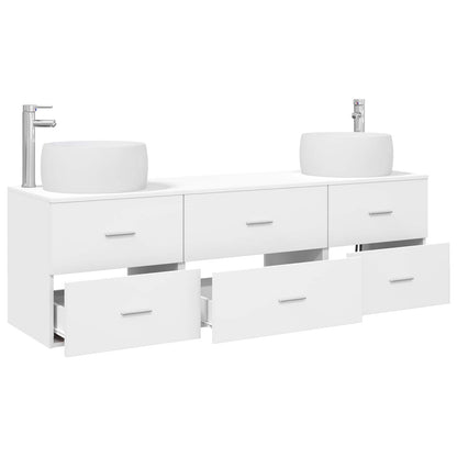 vidaXL Bathroom Furniture Set 3 pcs White 49.5 x 44.5 x 66 cm