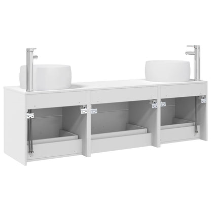 vidaXL Bathroom Furniture Set 3 pcs White 49.5 x 44.5 x 66 cm