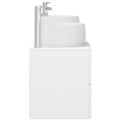 vidaXL Bathroom Furniture Set 3 pcs White 49.5 x 44.5 x 66 cm
