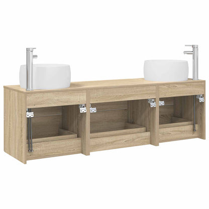 vidaXL Bathroom Furniture Set 3 pcs Sonoma Oak 49.5 x 44.5 x 66 cm