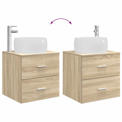 vidaXL Bathroom Furniture Set 3 pcs Sonoma Oak 49.5 x 44.5 x 66 cm