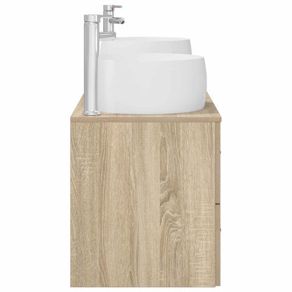 vidaXL Bathroom Furniture Set 3 pcs Sonoma Oak 49.5 x 44.5 x 66 cm