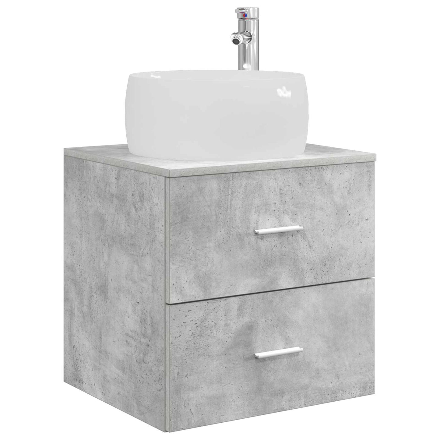 vidaXL Bathroom Furniture Set 3 pcs Concrete Grey 49.5 x 44.5 x 66 cm
