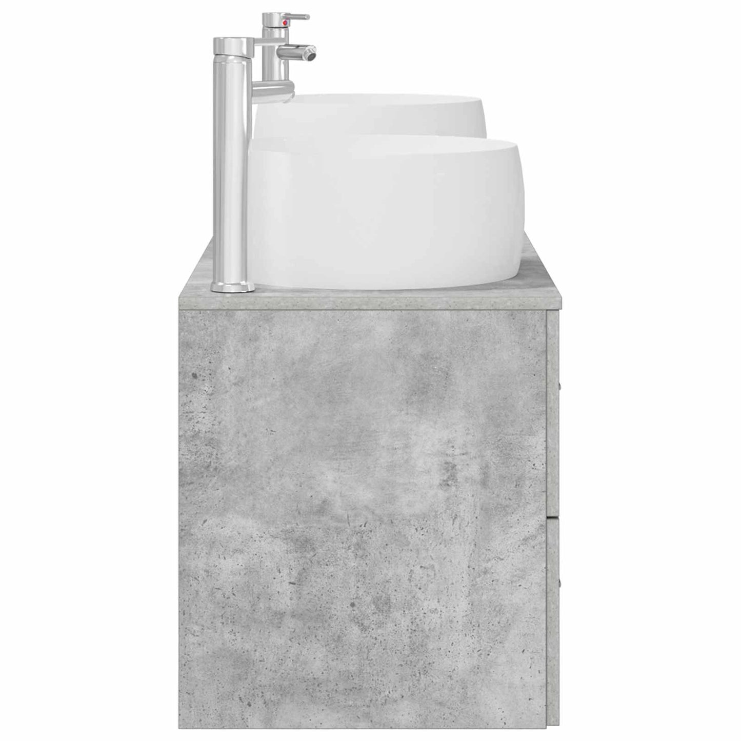 vidaXL Bathroom Furniture Set 3 pcs Concrete Grey 49.5 x 44.5 x 66 cm