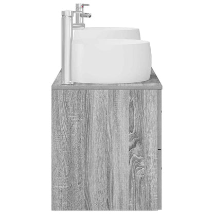 vidaXL Bathroom Furniture Set 3 pcs Grey Sonoma 49.5 x 44.5 x 66 cm