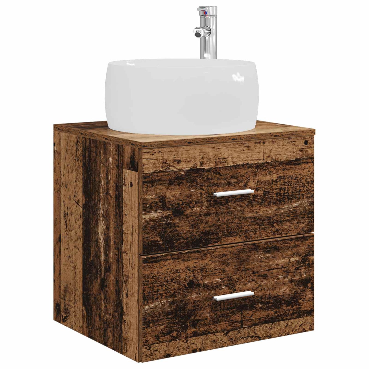vidaXL Bathroom Furniture Set 3 pcs Old Wood 49.5 x 44.5 x 66 cm