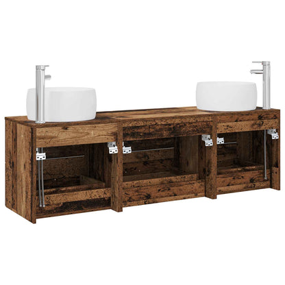 vidaXL Bathroom Furniture Set 3 pcs Old Wood 49.5 x 44.5 x 66 cm