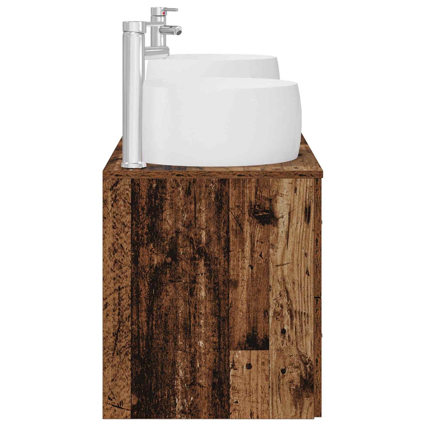 vidaXL Bathroom Furniture Set 3 pcs Old Wood 49.5 x 44.5 x 66 cm