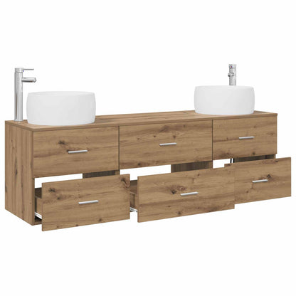 vidaXL Bathroom Furniture Set 3 pcs Artisan Oak 49.5 x 44.5 x 66 cm