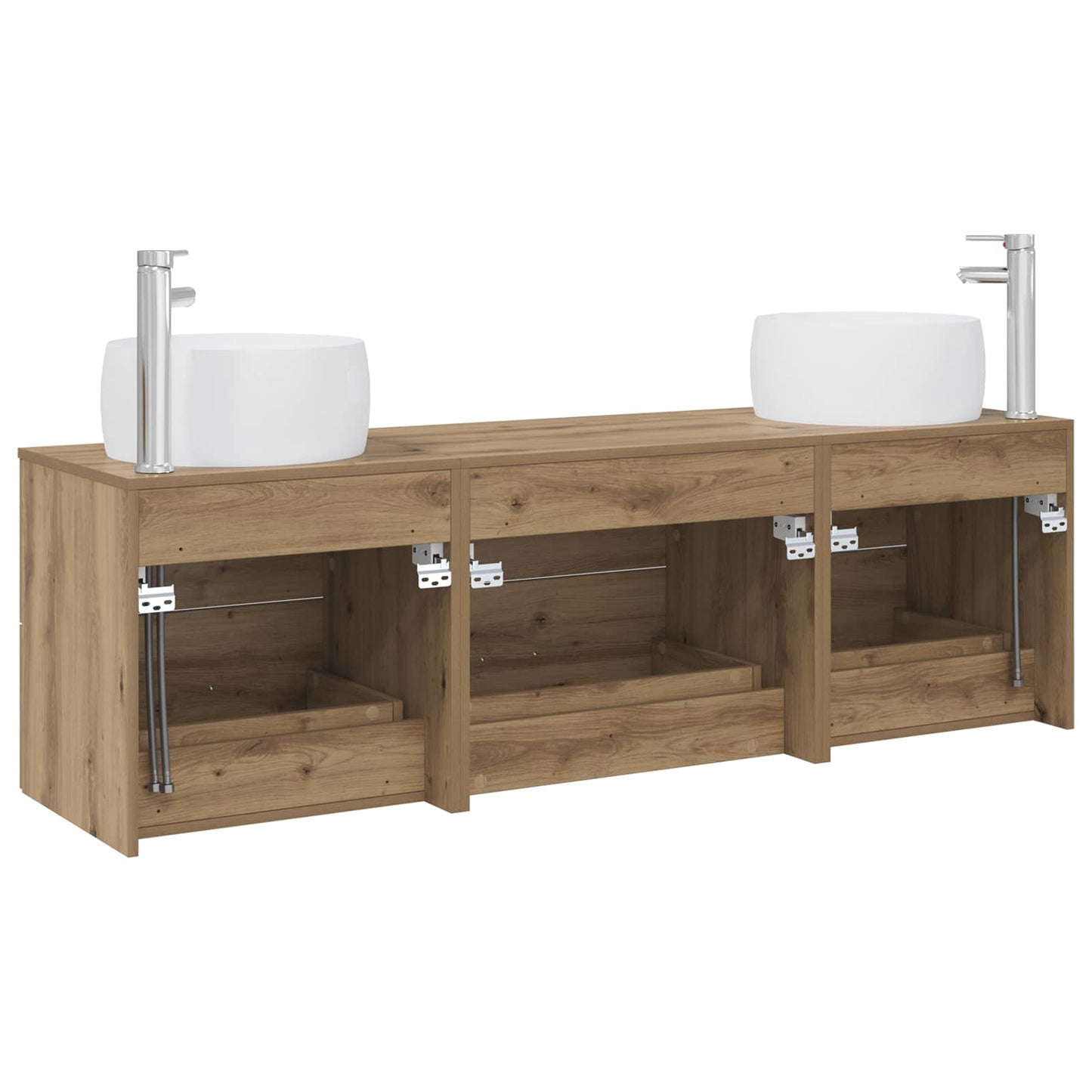 vidaXL Bathroom Furniture Set 3 pcs Artisan Oak 49.5 x 44.5 x 66 cm