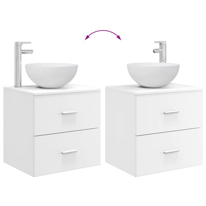 vidaXL Bathroom Furniture Set 3 pcs White 49.5 x 44.5 x 66 cm